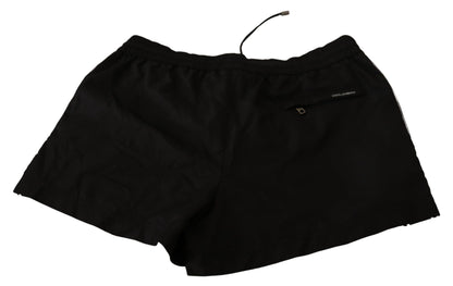 Elegante schwarze Badehose mit KING-Motiv