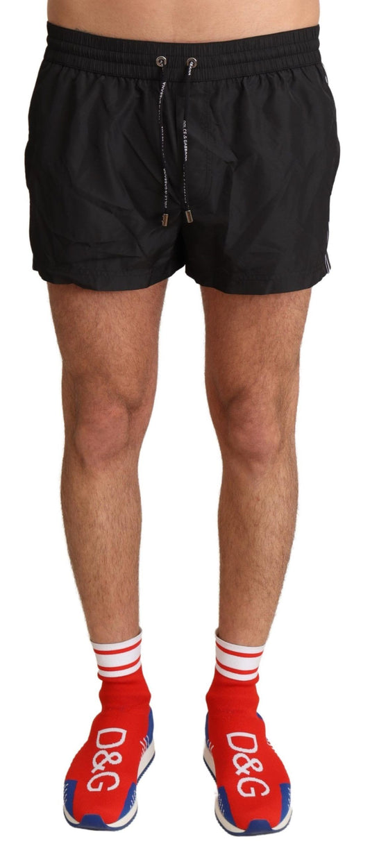 Elegante schwarze Badehose mit KING-Motiv