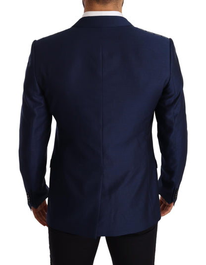 Eleganter blauer Martini-Blazer aus Schurwolle