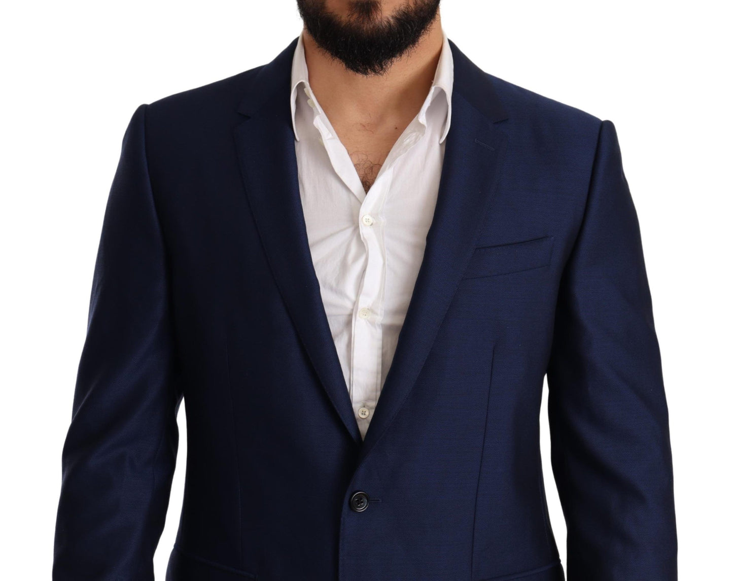 Eleganter blauer Martini-Blazer aus Schurwolle