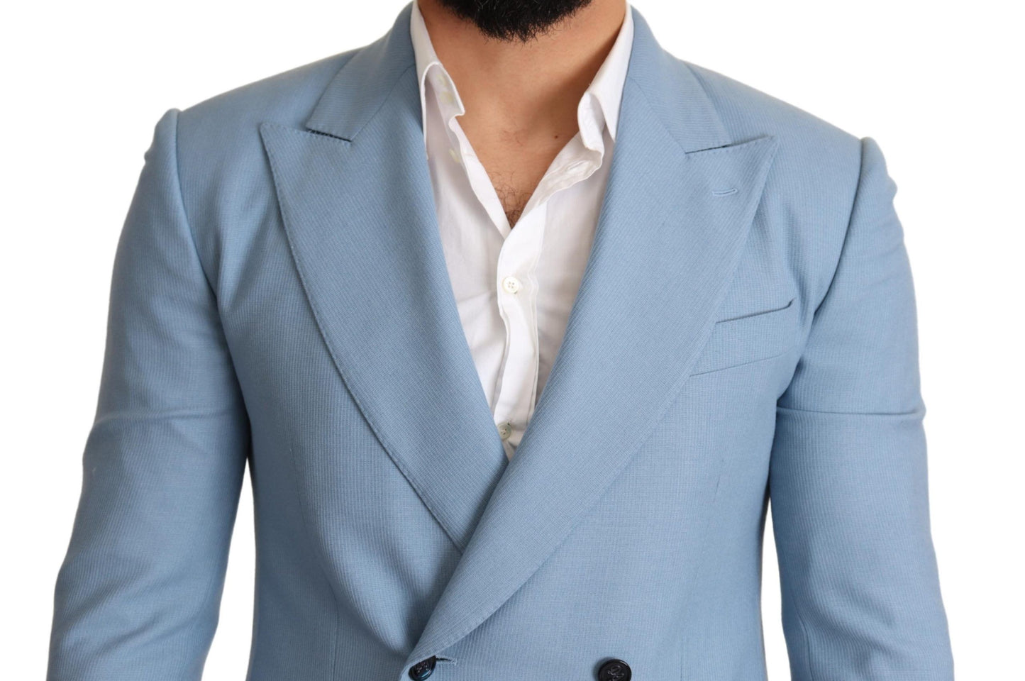 Eleganter blauer Herrenblazer aus Kaschmir-Seide