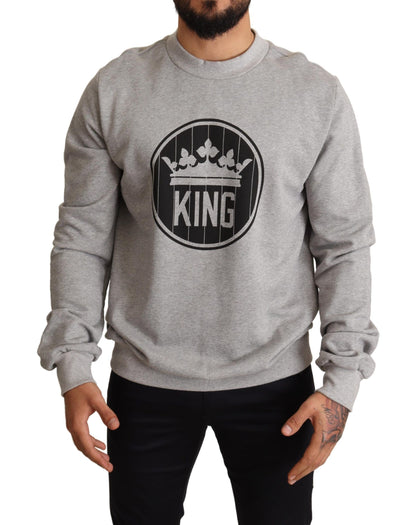 Regal Crown Baumwollpullover - Anspruchsvolles Grau