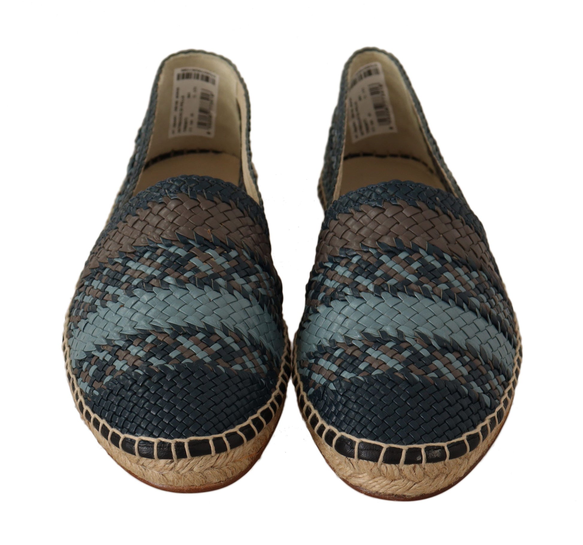 Elegante Espadrilles aus gewebtem Leder