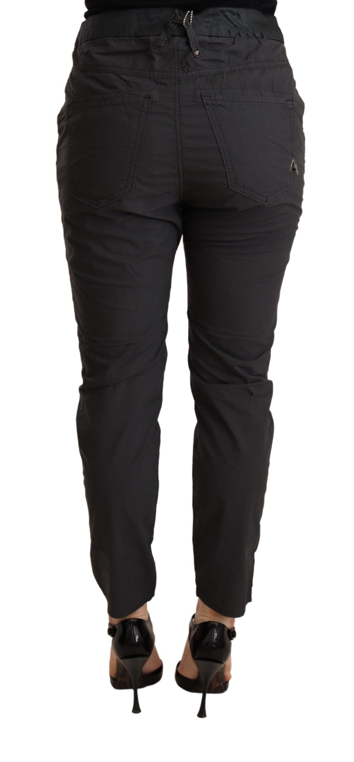 Elegante Skinny-Hose mit mittelhohem Bund und schmaler Passform