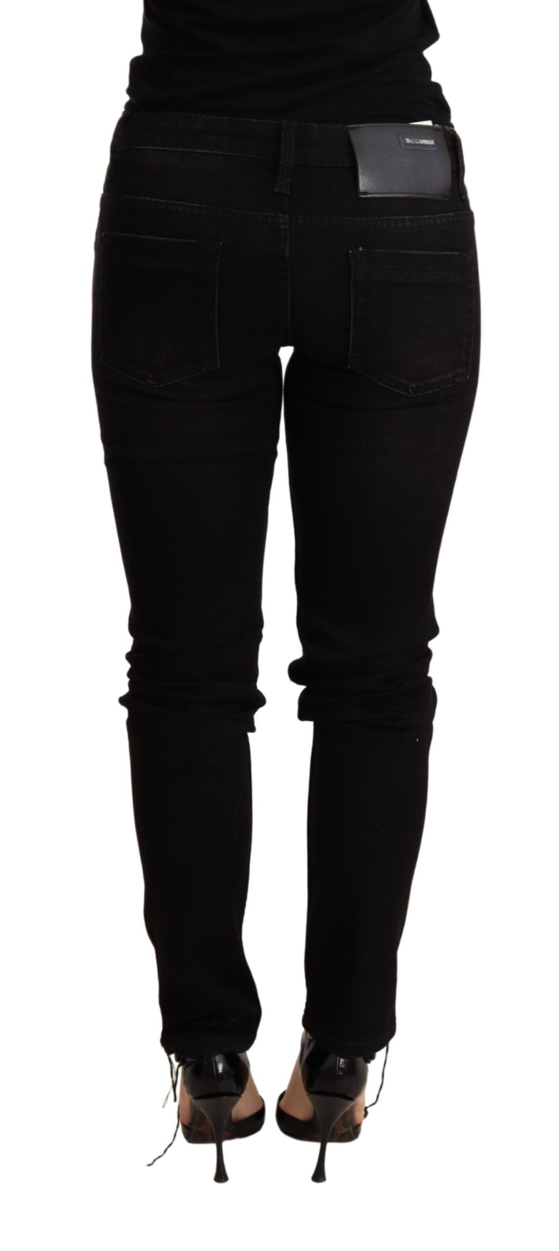 Eleganter Slim Fit Jeansstoff in Schwarz