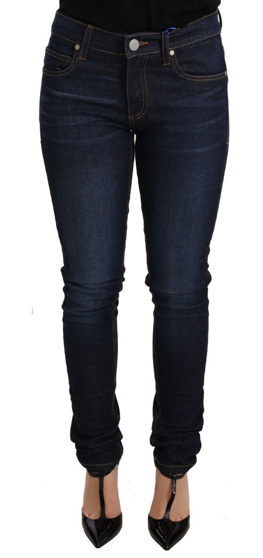 Elegante Low Waist Skinny Designer Jeans