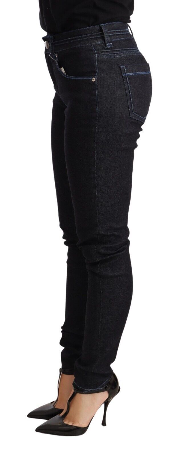 Schicker Skinny-Jeansstoff mit niedriger Taille