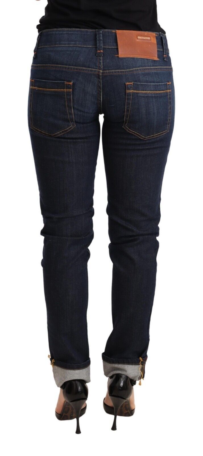 Schicker Skinny-Jeansstoff mit niedriger Taille