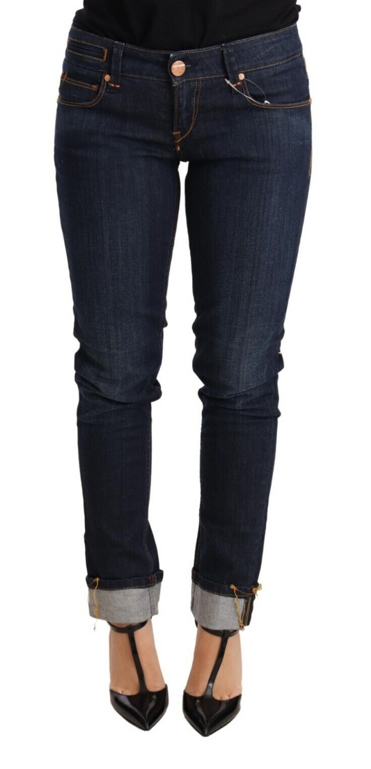 Schicker Skinny-Jeansstoff mit niedriger Taille