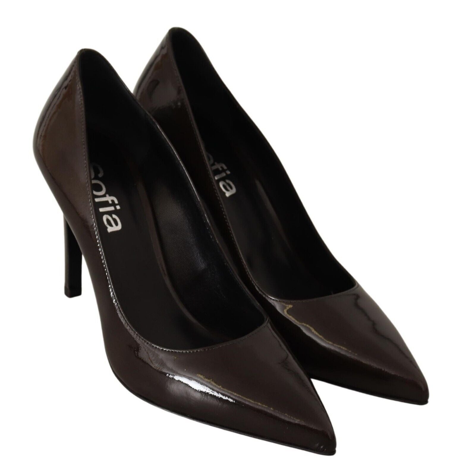 Elegante braune Leder Pumps mit Absatz