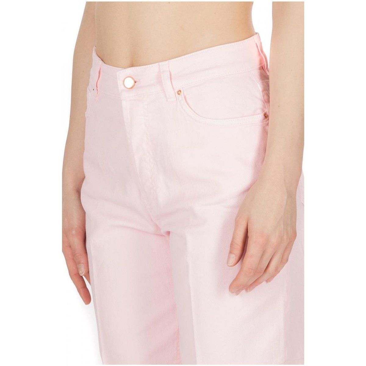 Rosa Baumwolljeans für Damen