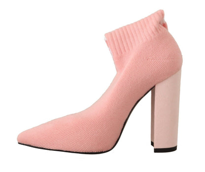 Schicke rosa Wildlederstiefeletten mit Logo-Socken