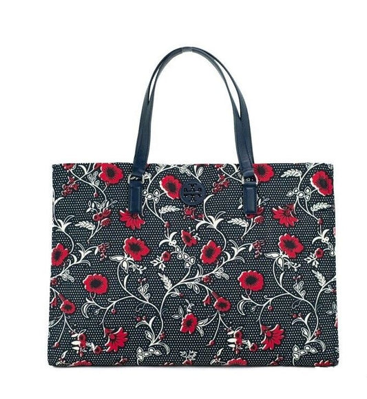 Mittelgroße Schultertasche aus Nylon mit Retro-Batik-Print