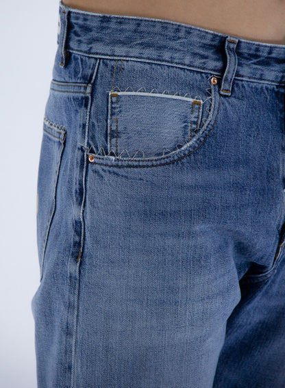 Blue Cotton Men Jeans