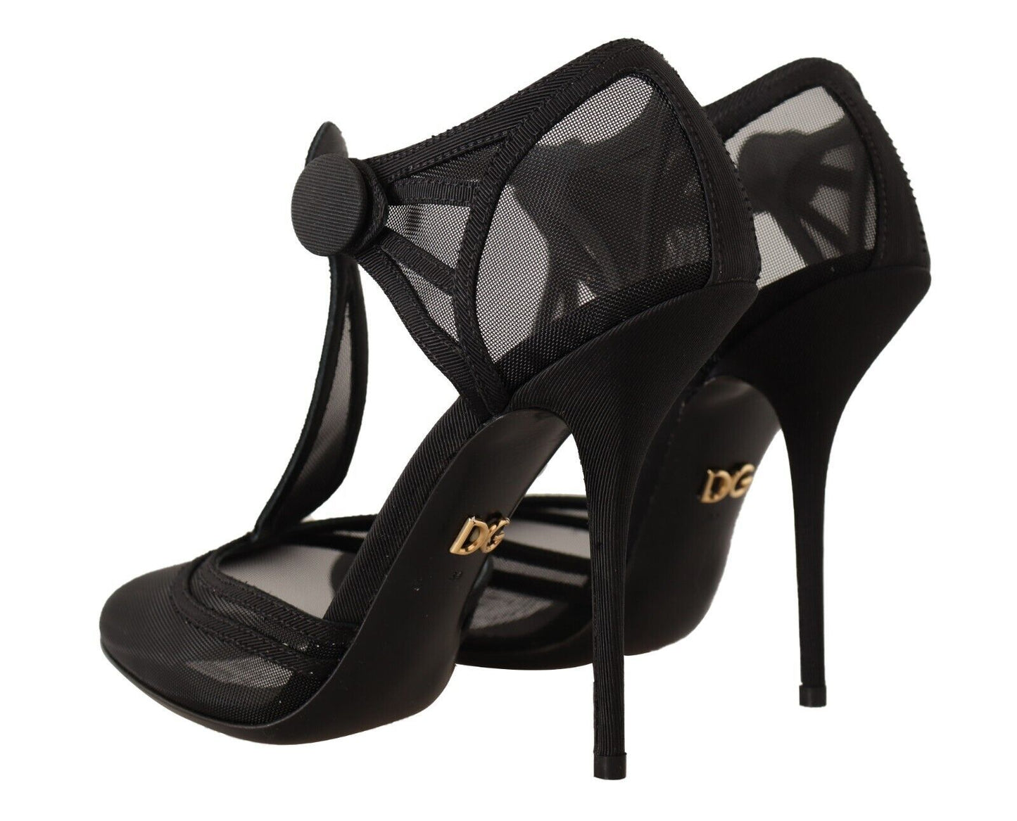 Elegante Mesh T-Riemchen Stiletto Pumps