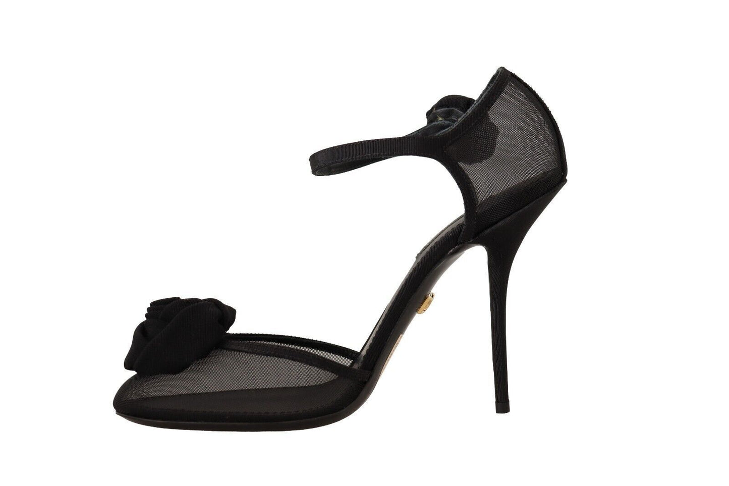 Elegante schwarze Pumps mit Netzstoff