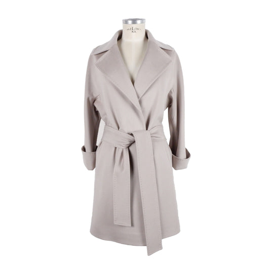 Elegante beige Wolljacke - Made in Italy