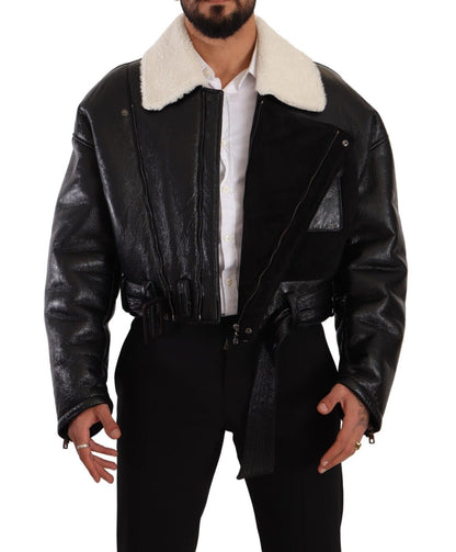 Elegant Shearling Biker Jacket