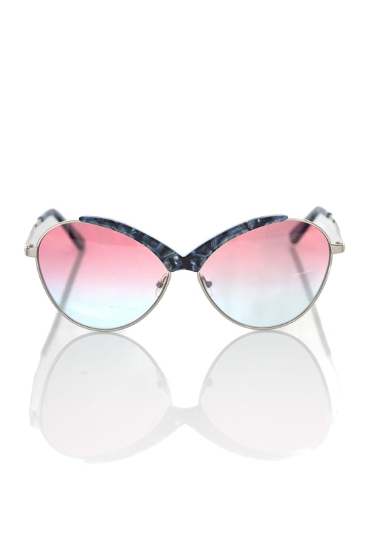 Blaue Metallic-Sonnenbrille für Damen