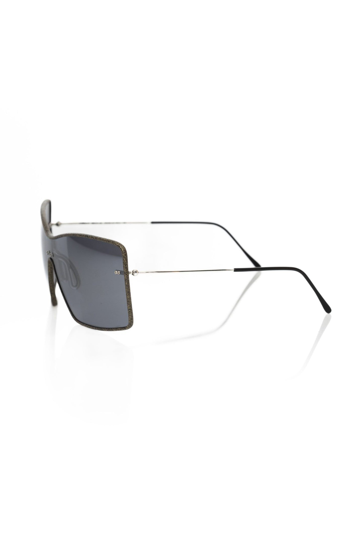 Schwarze Metallic-Sonnenbrille für Damen