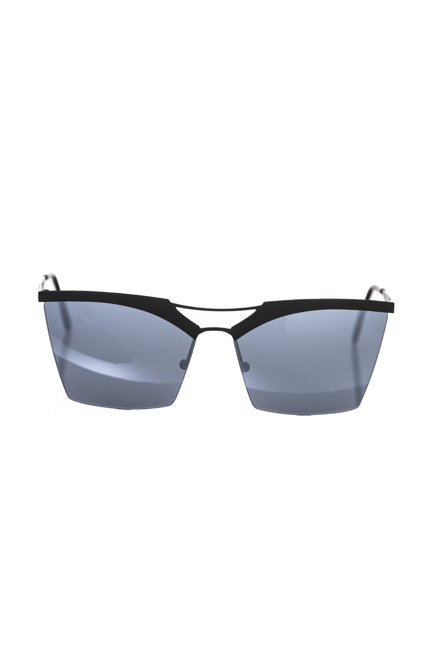 Schwarze Metallic-Sonnenbrille für Damen