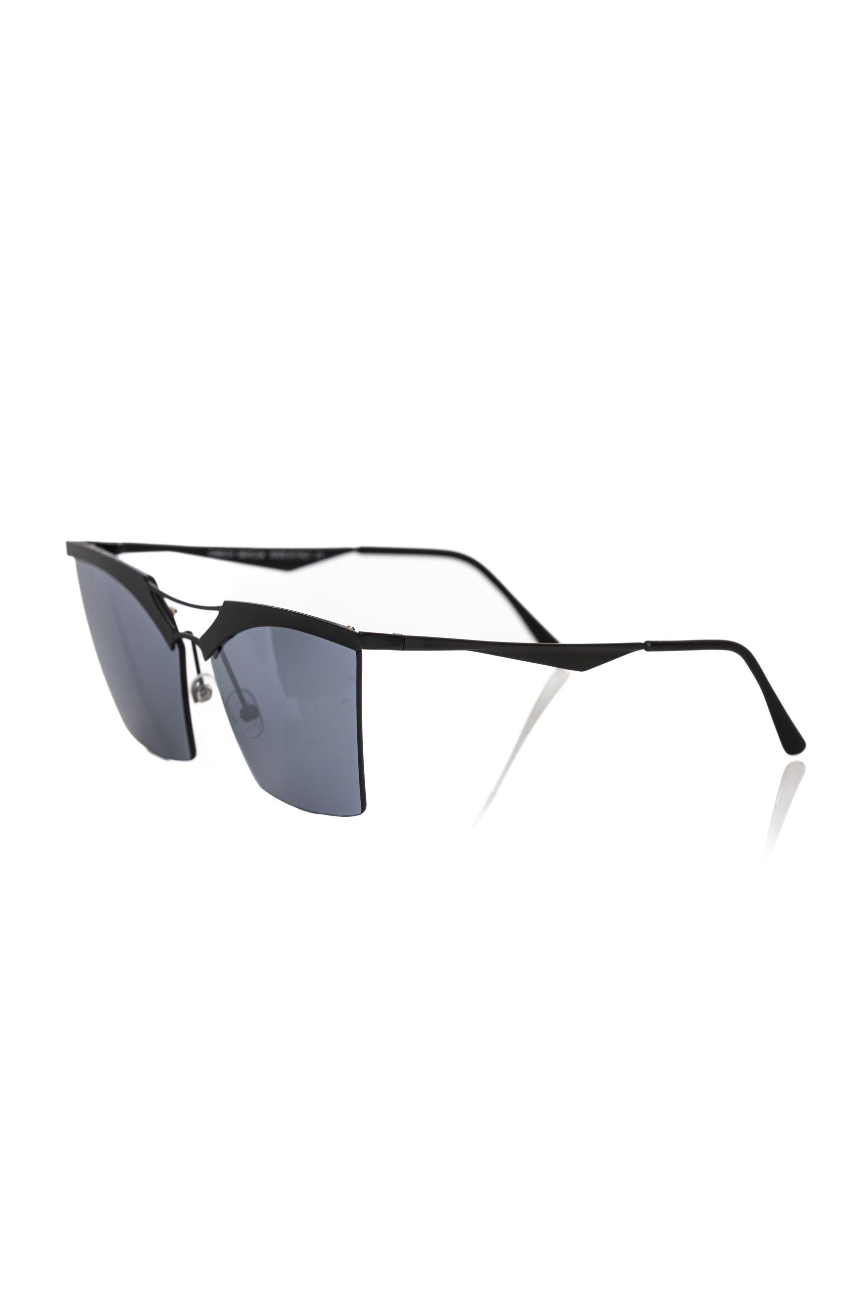 Schwarze Metallic-Sonnenbrille für Damen