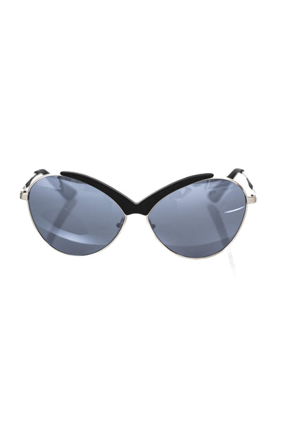 Schwarze Metallic-Sonnenbrille für Damen