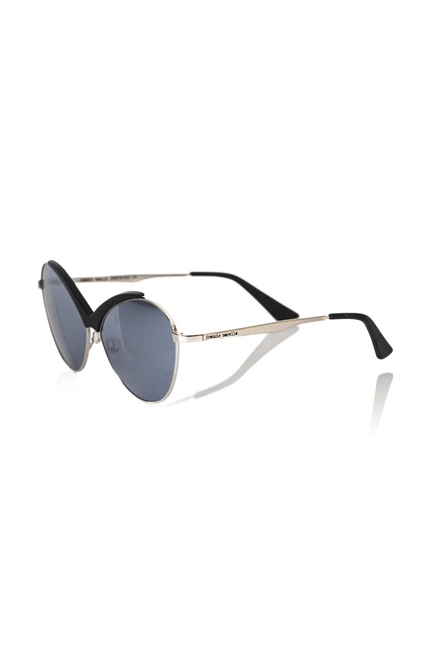 Schwarze Metallic-Sonnenbrille für Damen