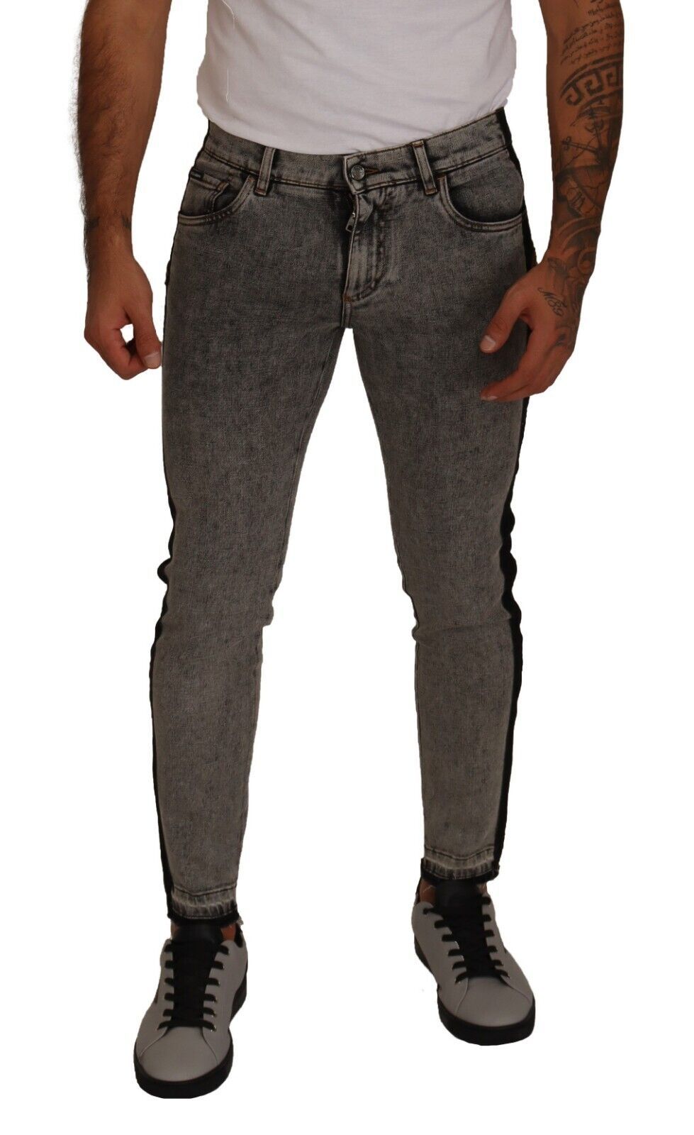 Schicke Skinny Jeans mit verzierter Krone