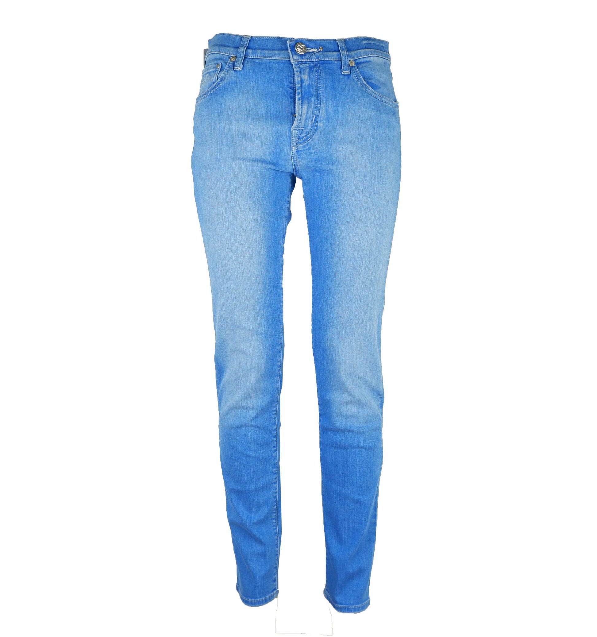 Eleganter hellblauer elastischer Denim