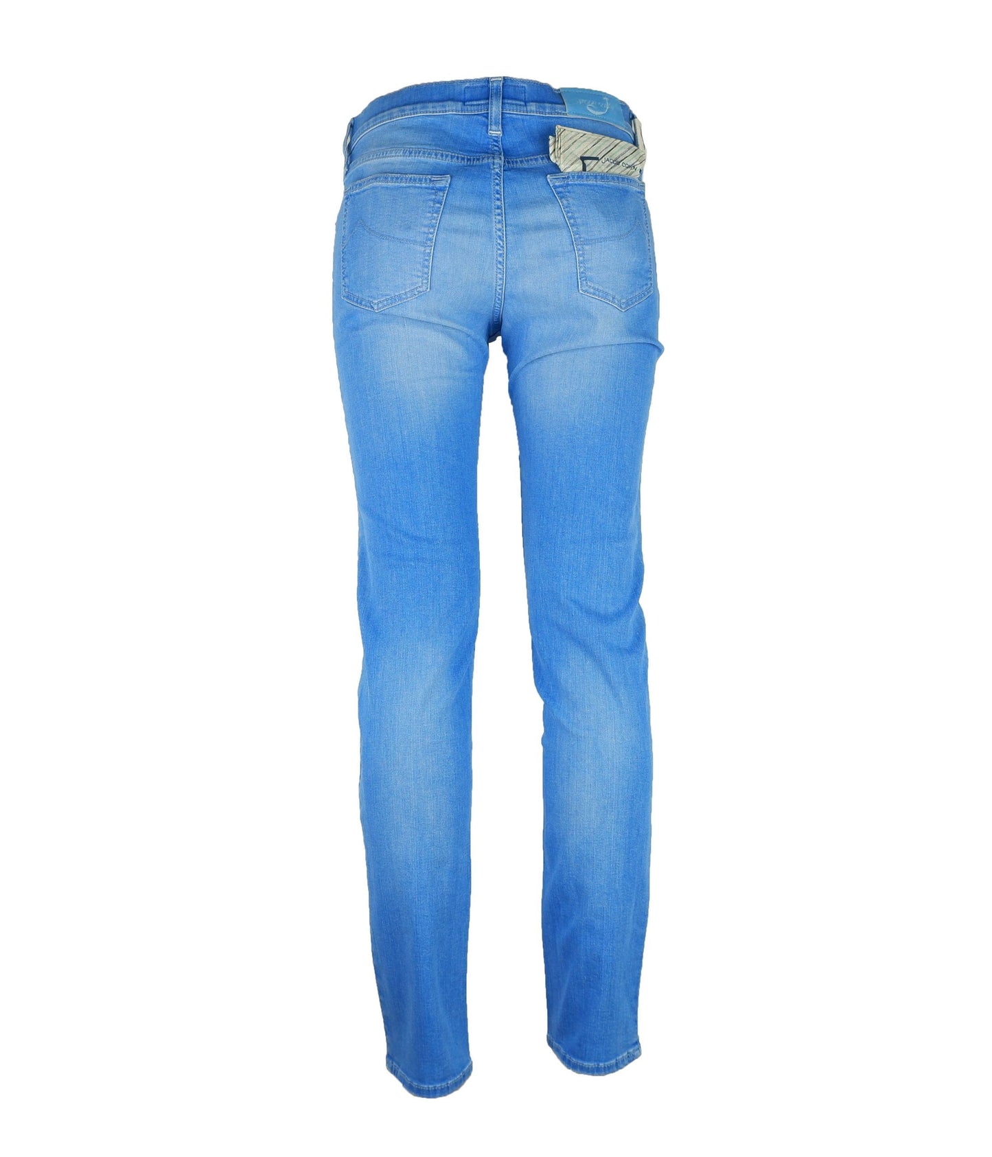 Eleganter hellblauer elastischer Denim