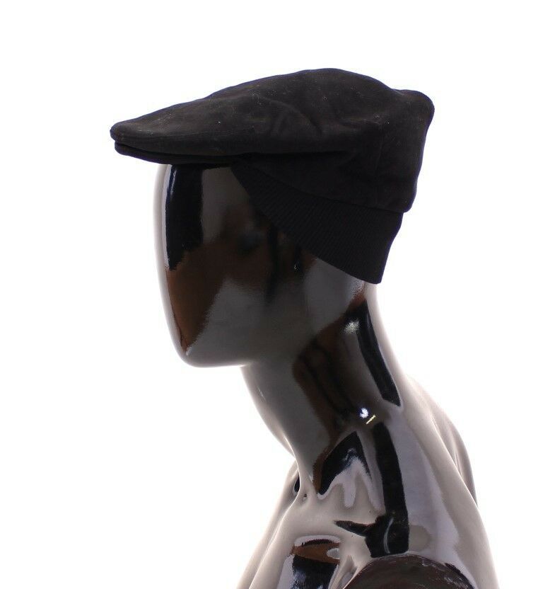 Sleek Black Newsboy Cap