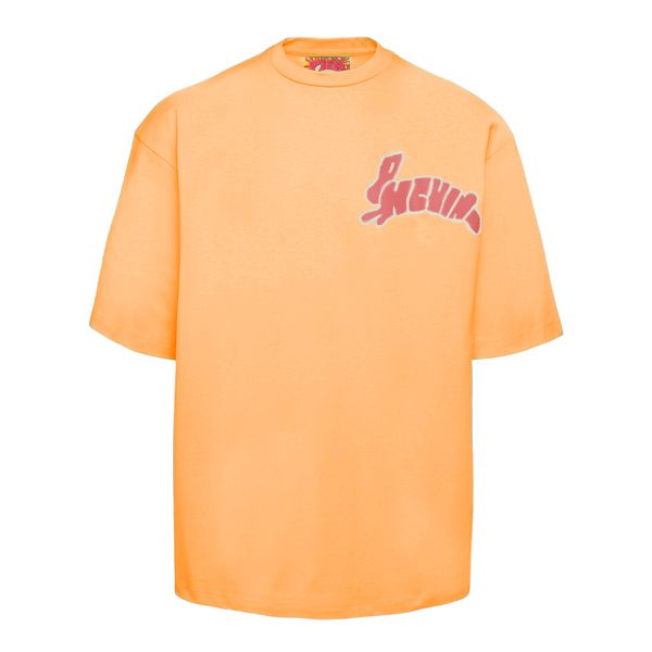 T-Shirt mit Rundhalsausschnitt und Grafik in kräftigem Orange