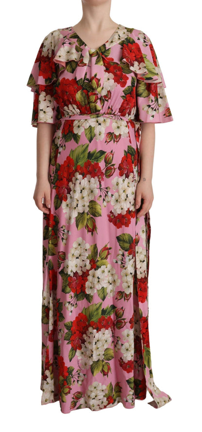 Bezauberndes Maxikleid aus Seide mit Blumenmuster