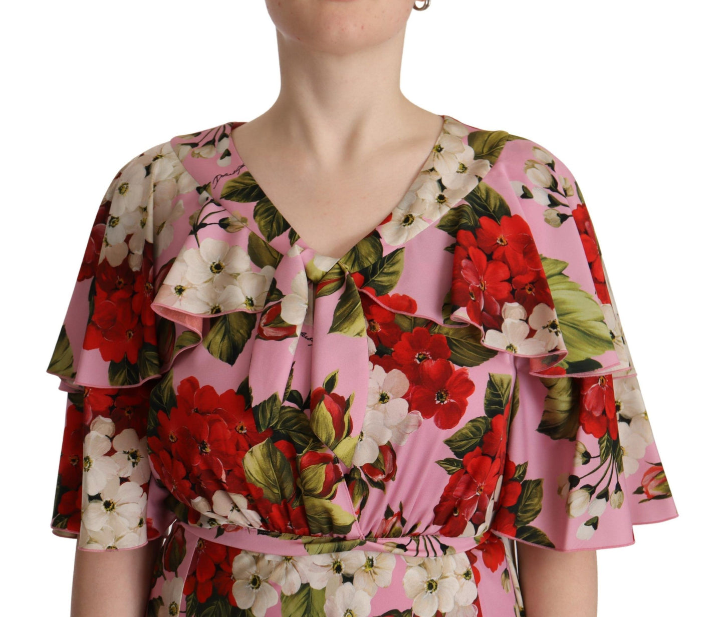 Bezauberndes Maxikleid aus Seide mit Blumenmuster