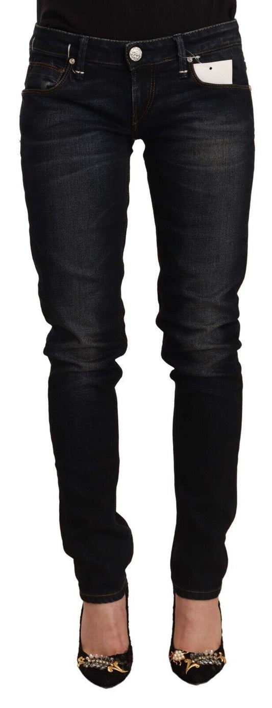 Schicke, schwarz verwaschene Skinny Jeans für Sie