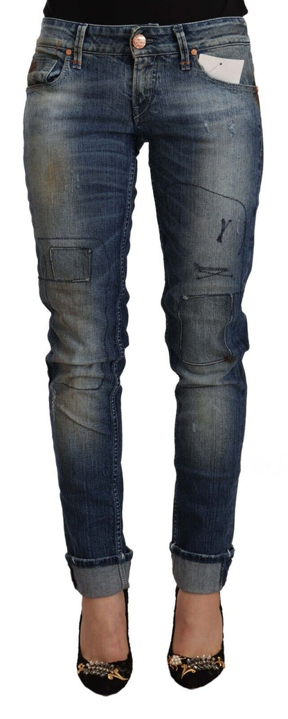 Schicke, blau verwaschene Skinny-Jeans „Serenade“