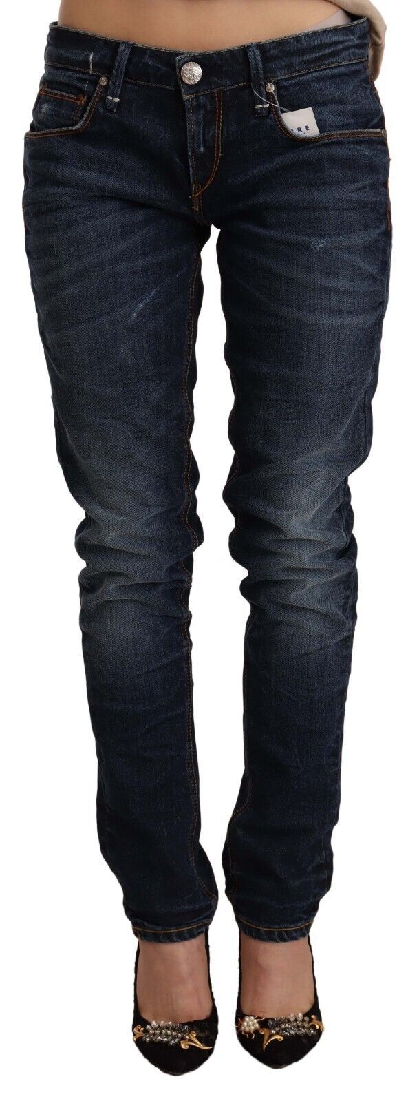 Schicker Slim Fit Skinny-Jeansstoff mit niedriger Taille