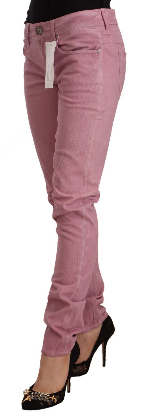 Elegante rosa Slim Fit Jeans