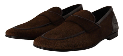 Elegante Loafer aus braunem Kaimanleder