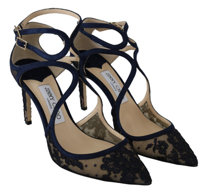 Marineblaue Pumps aus Leder von Lancer – Entfesselte Eleganz