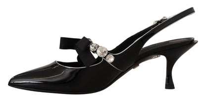 Eleganter Slingback-Pumps mit Kristallen