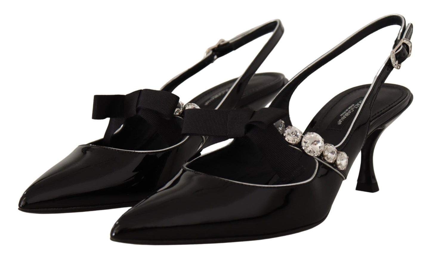 Eleganter Slingback-Pumps mit Kristallen