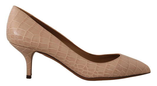 Elegante beige Leder Pumps