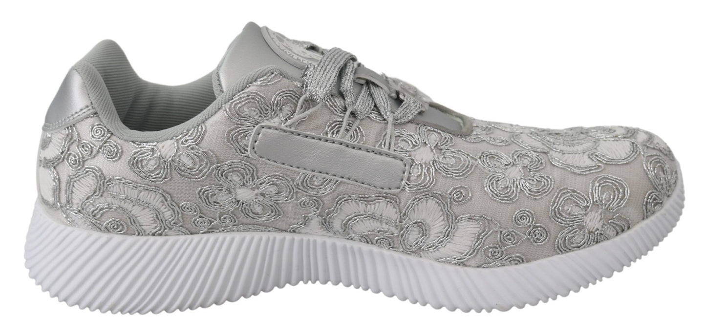 Silberne „Gleam Runner Joice“-Sneaker