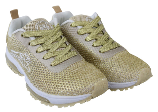 Exquisite goldene Sport-Sneakers aus Polyester