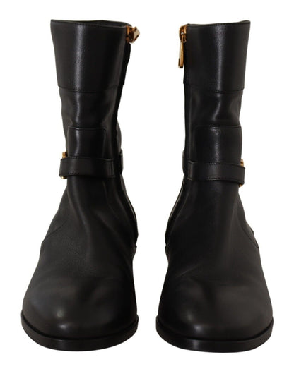 Elegante Biker Boots aus Leder