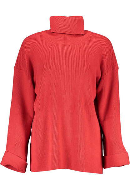 Roter Wollpullover für Damen