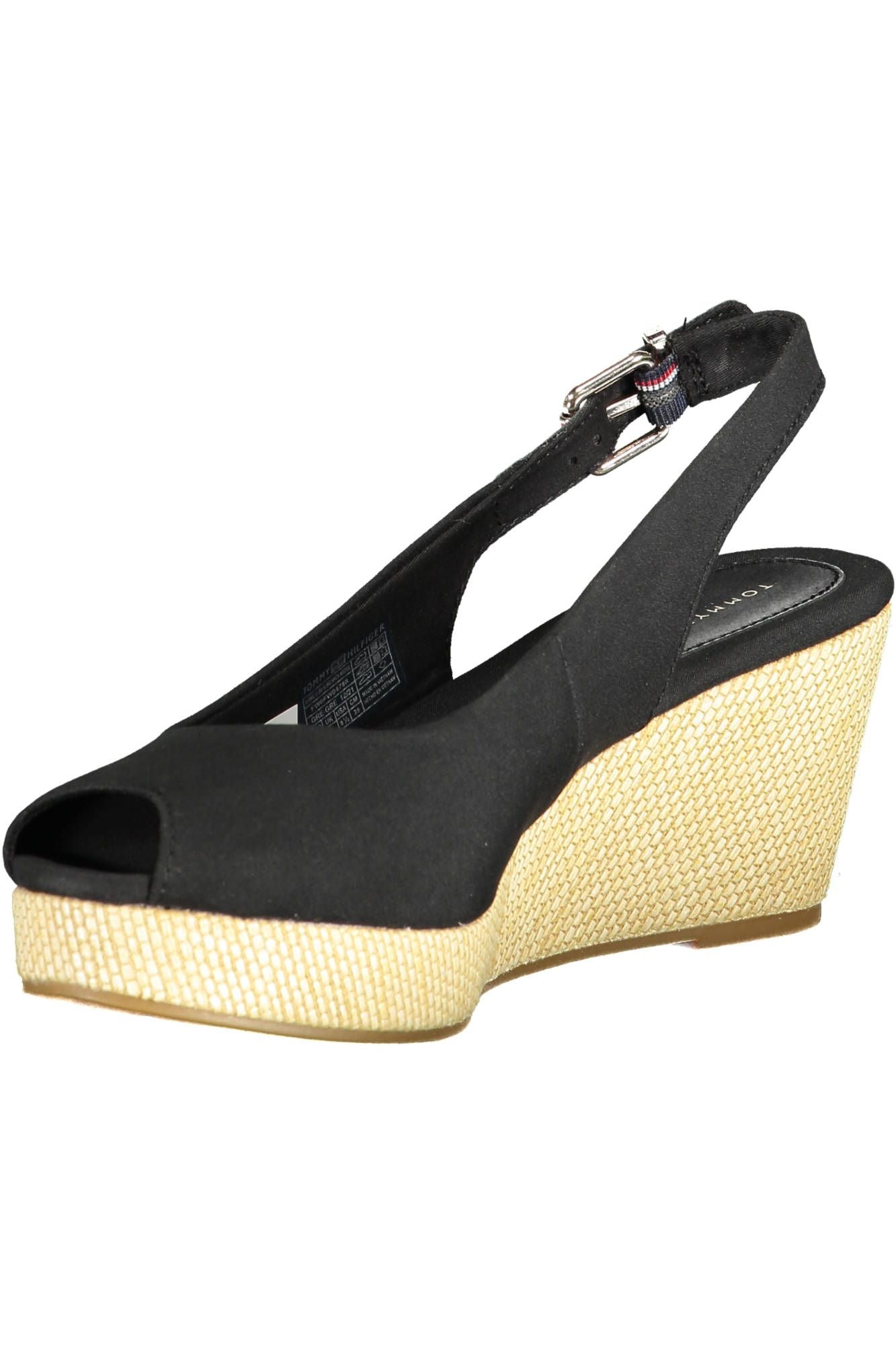 Black Cotton Women Sandal