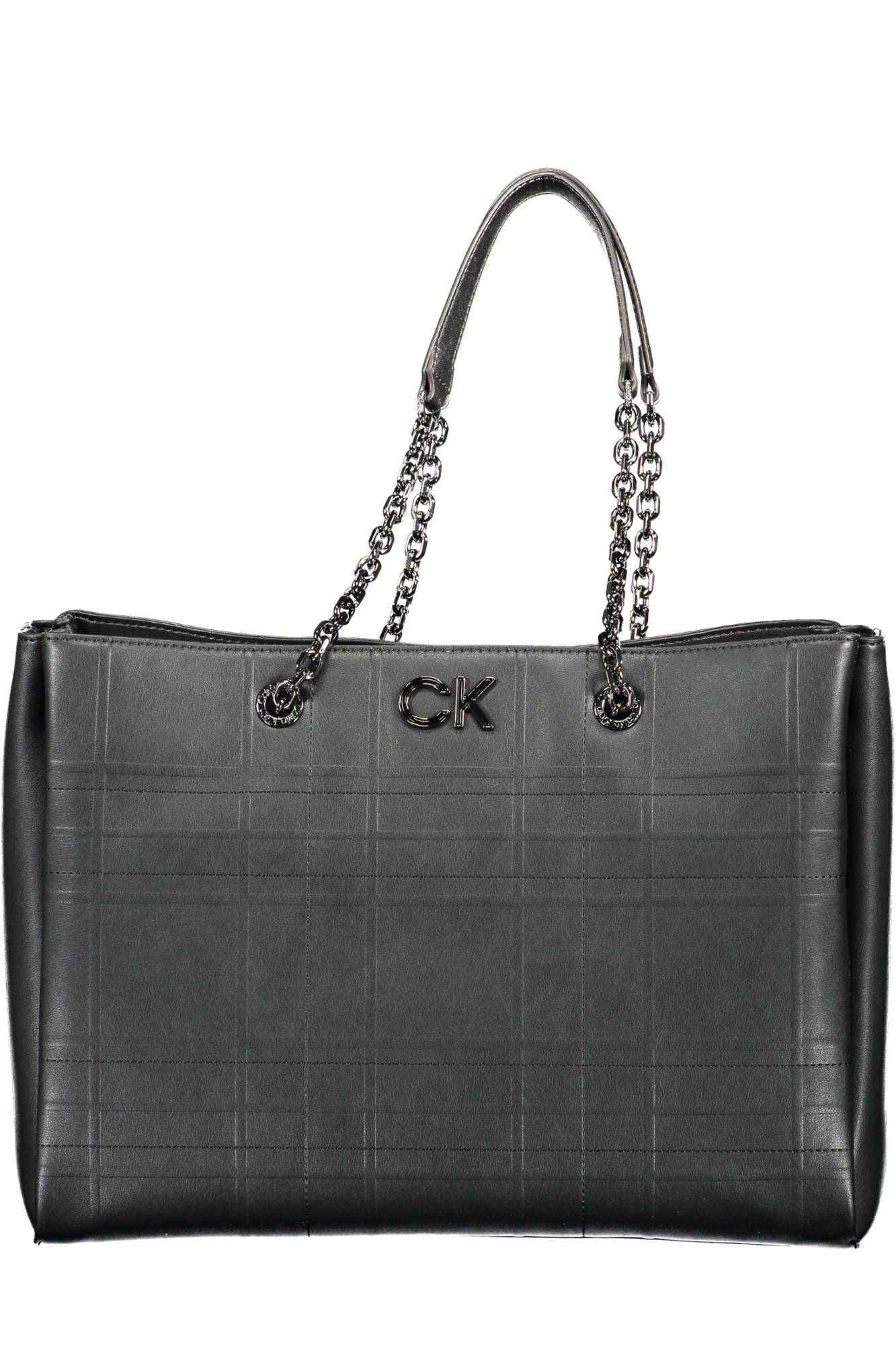 Black Polyester Women Handbag